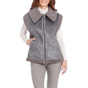 New Frye Women's Sarah Faux Shearling Vest Size S